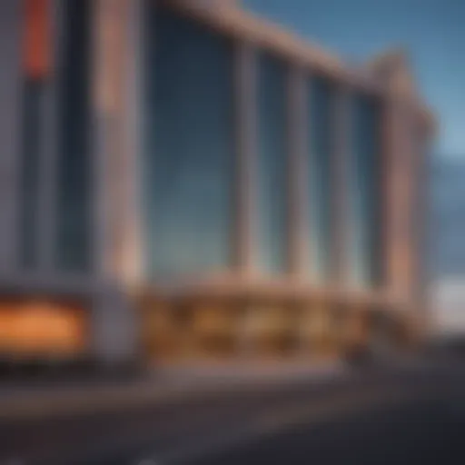 A panoramic view of the Atlantic City Hilton Casino Resort showcasing its impressive facade and entrance