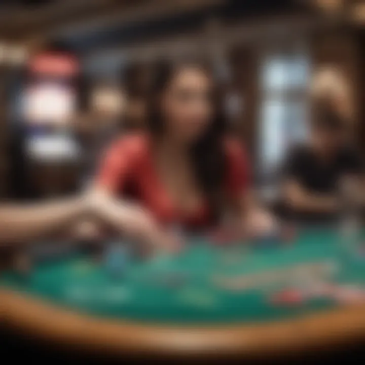 A player engaged in an exciting table game at BlackDiamond Casino