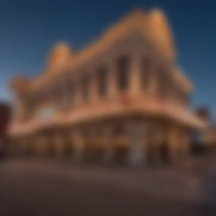 Architectural details of a historic casino building in Sparks, highlighting its unique design