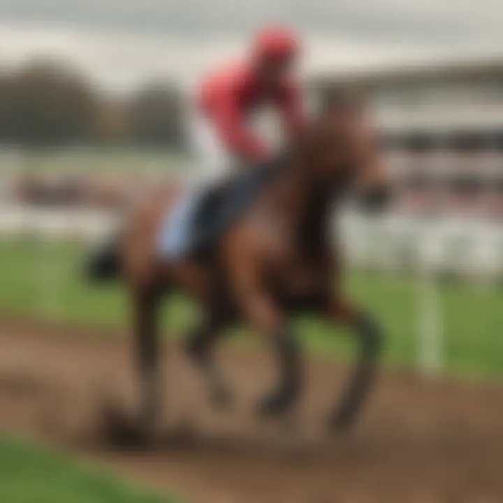 A jockey navigating a challenging course at Cheltenham