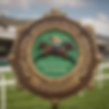 A detailed view of the prestigious Cheltenham Races logo