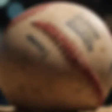 A close-up of a baseball with betting odds displayed, symbolizing the core of wagering.