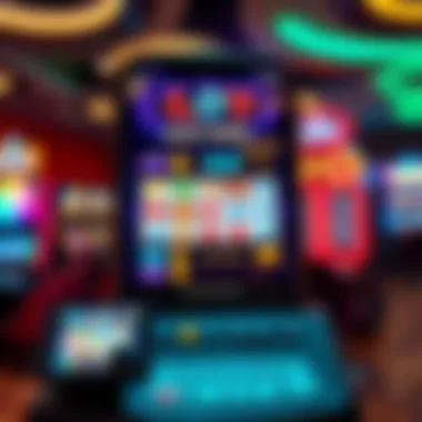 Visual representation of slot machine app interface