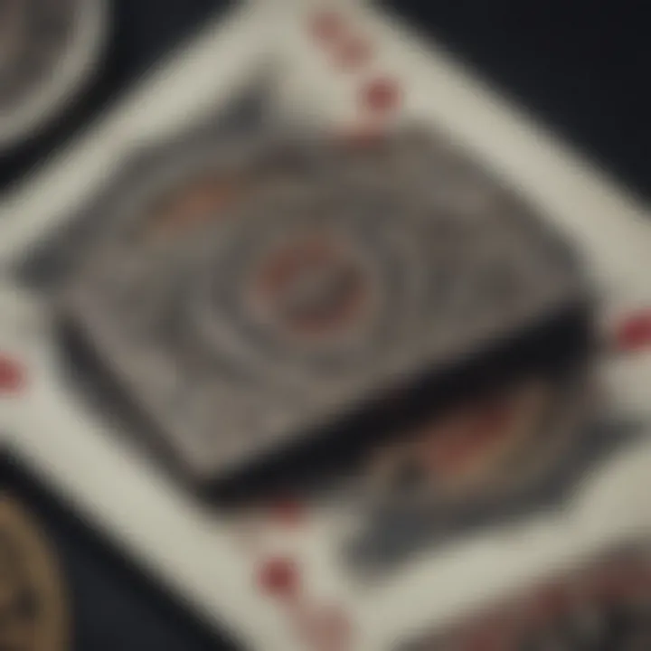 Close-up of maverick poker playing cards showcasing intricate design.