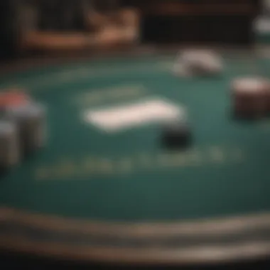 A strategic poker table setup with maverick playing cards in focus.