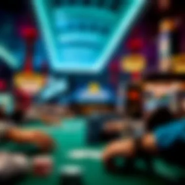 Evolution of Online Poker Platforms An illustration depicting the evolution of online poker platforms over the years