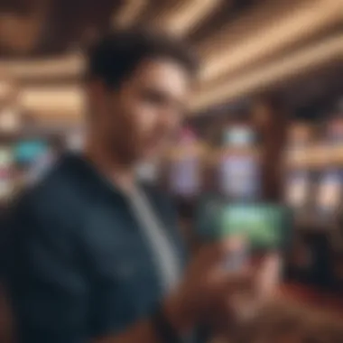 Gamer Exploring Mobile Applications A gamer exploring various mobile applications