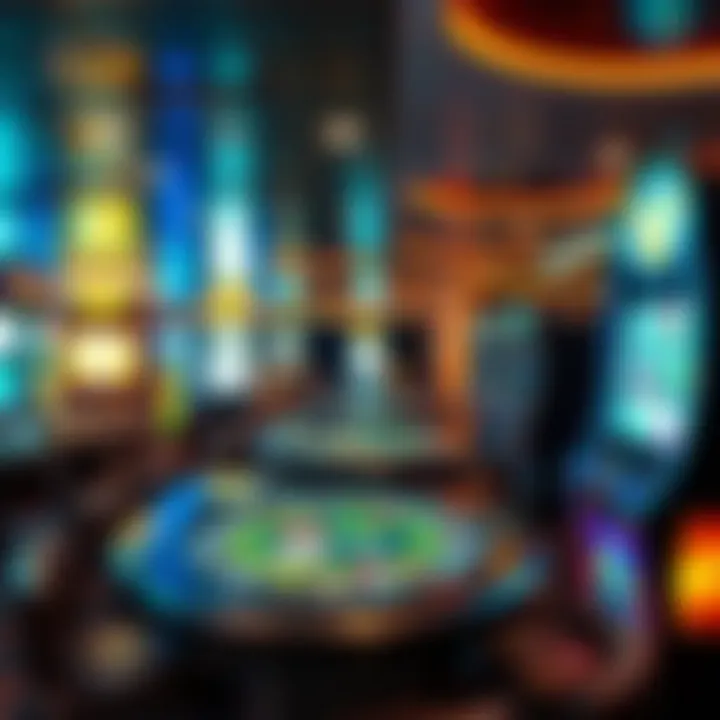 Variety of Games Available Diverse gaming tables and slot machines on a cruise