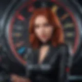 Captivating view of the Black Widow slot interface with spinning reels