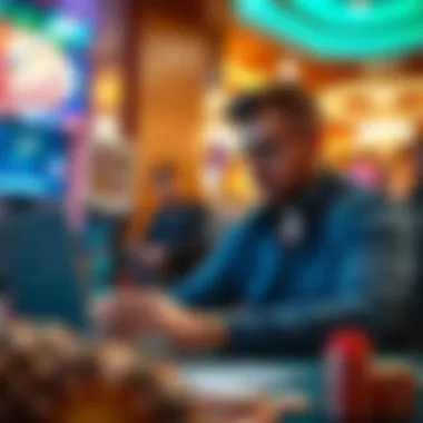 A player analyzing bonus offers on a laptop