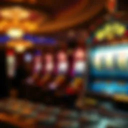 Classic Vegas slot machine with bright lights