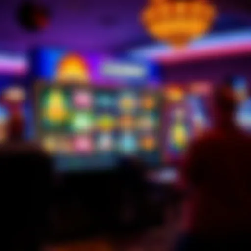 Illustration of a vibrant online casino interface showcasing various games.