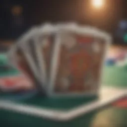 Colorful illustration of poker cards fanned out