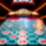 Keno game board showcasing vibrant numbers