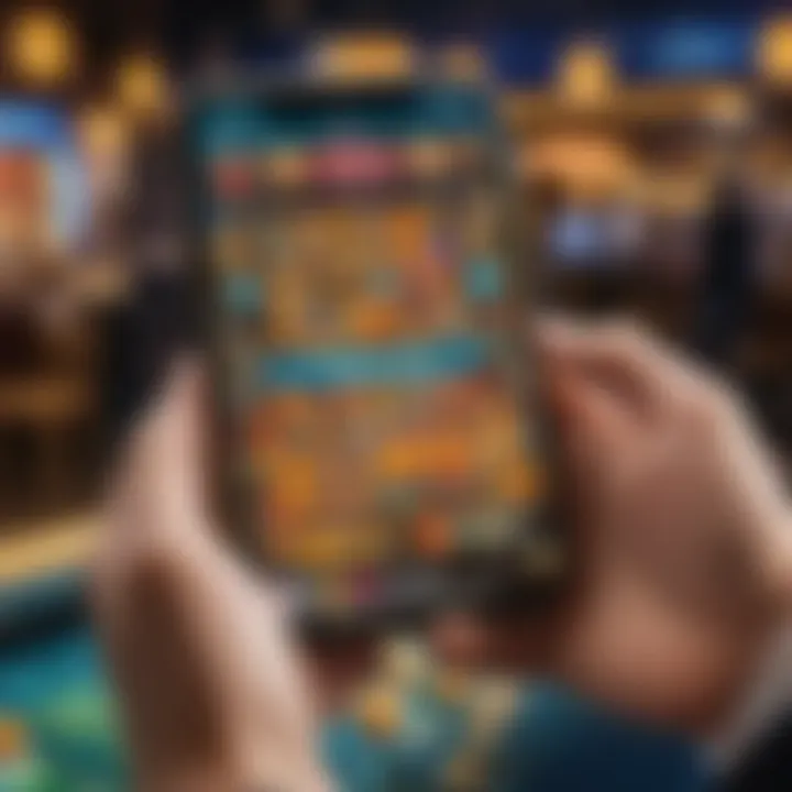 Player engaging with Goldfish Casino Slots on a mobile device