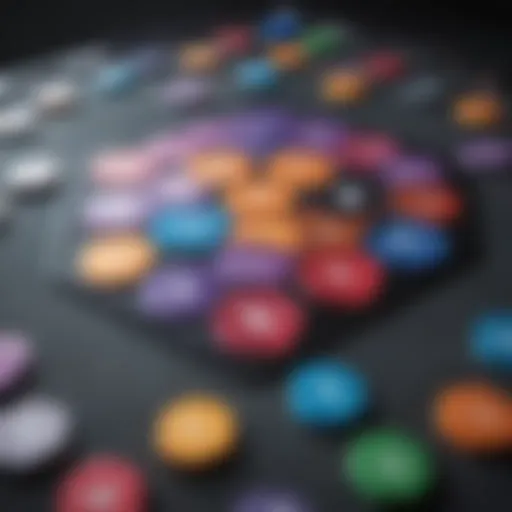 A vibrant layout of a Hexagon Keno board showcasing unique number combinations