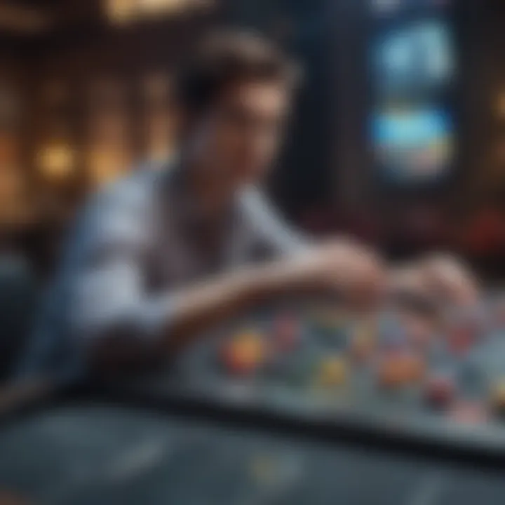 A player engaged in the thrilling gameplay of Hexagon Keno