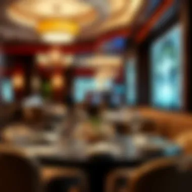 A vibrant restaurant within a hotel casino offering gourmet dining options