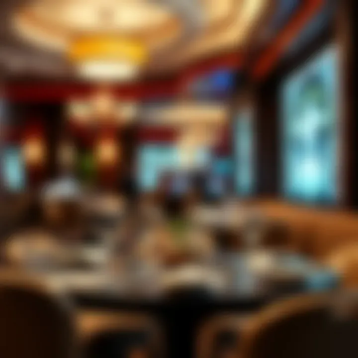 A vibrant restaurant within a hotel casino offering gourmet dining options