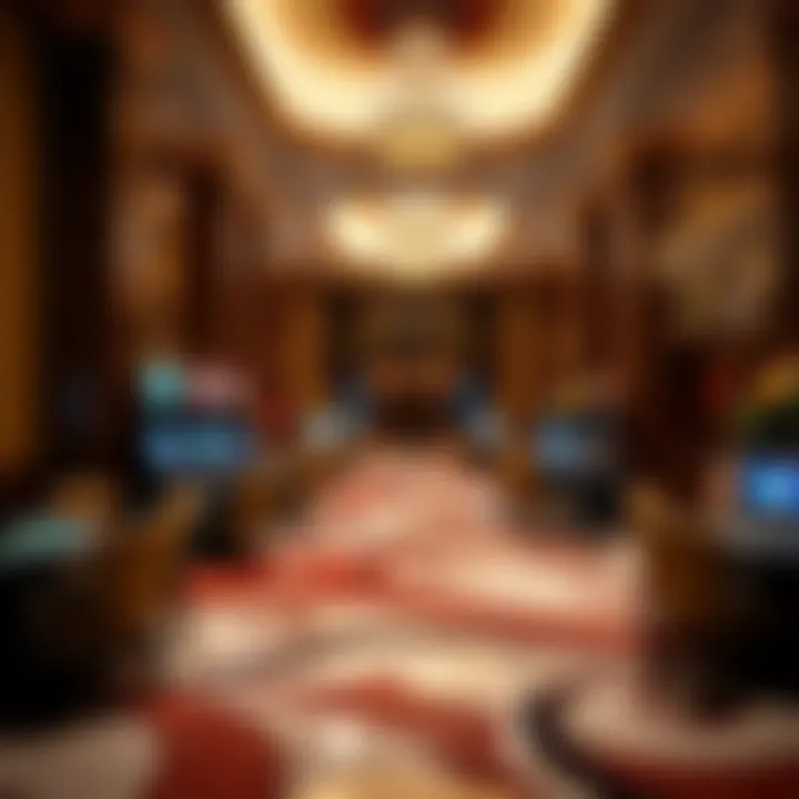 Luxurious hotel casino lobby showcasing elegant design and decor