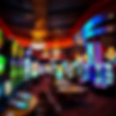 Interior gaming floor filled with vibrant slot machines and table games