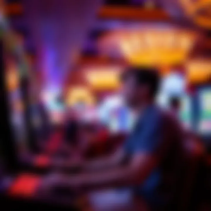 Immersive Guest Experience Guest enjoying gaming experience at Isle of Capri