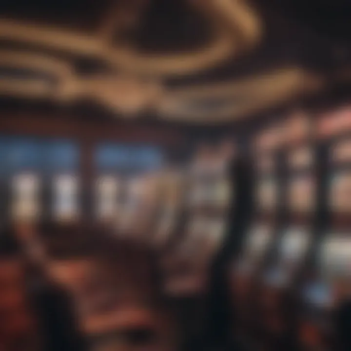 A stylish modern casino with advanced technology in slot machines