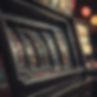 A close-up of a slot machine handle about to be pulled