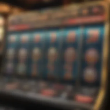 Winning Combination Display A digital screen displaying a winning slot combination