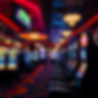 Inside view of the bustling casino floor with gaming tables and slot machines