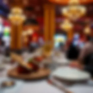 An exquisite dining setup highlighting the diverse culinary offerings