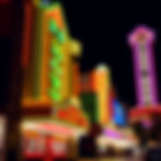 The vibrant exterior of Nugget Fremont Street illuminated at night