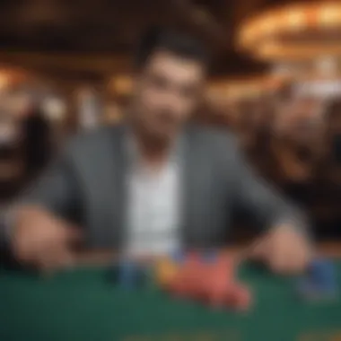 Dynamic scene showcasing responsible gambling practices