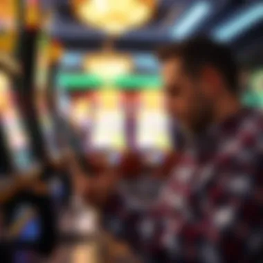 Player checking ticket results on a mobile device