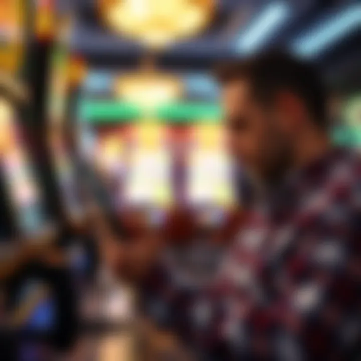 Player checking ticket results on a mobile device