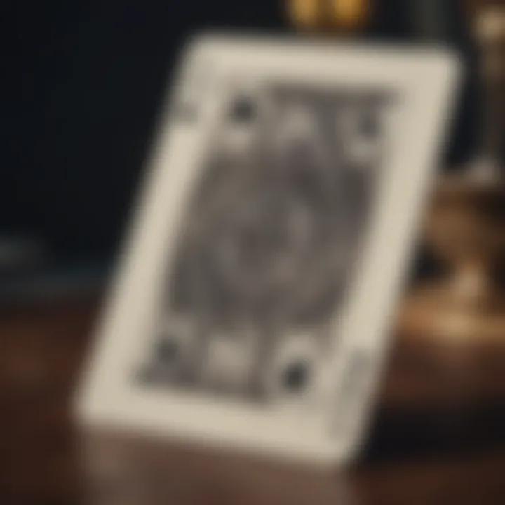 A vintage deck of cards representing the origins of spades