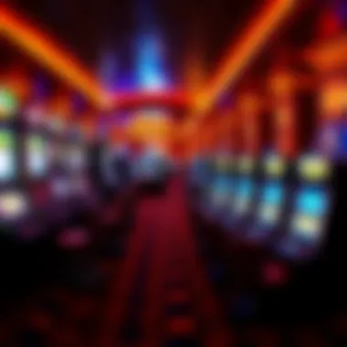 Luxurious gaming area filled with vibrant slot machines and gaming tables