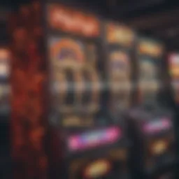 A vibrant display of various slot machines at a local casino