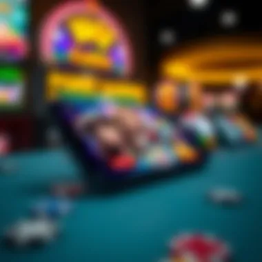 Diverse Real Money Game Apps A vibrant smartphone displaying various real money game apps with engaging visuals.