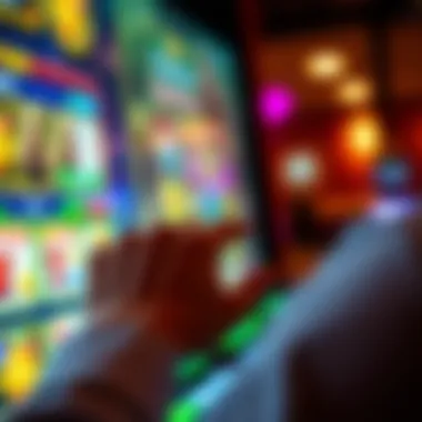 User-Friendly Game Interface A close-up of a hand navigating through a user-friendly game interface.