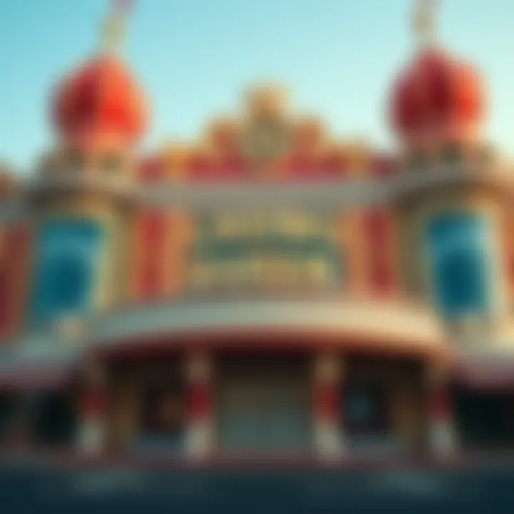 The vibrant exterior of Casino Queen showcasing its architectural design.