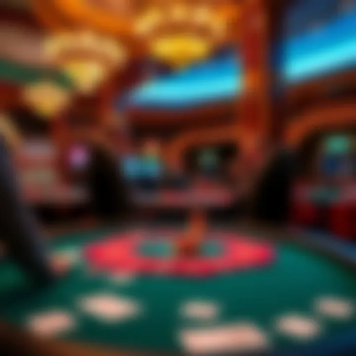 An illustration of various casino settings highlighting different rules for five-card blackjack.