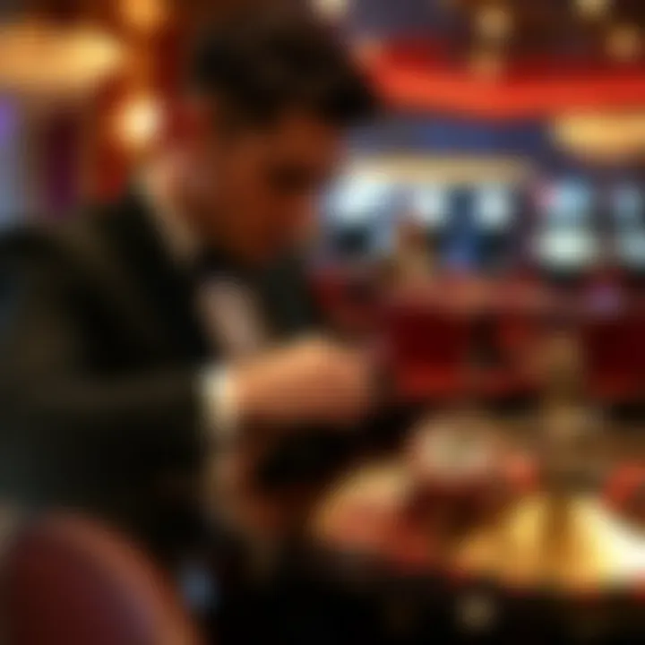 A player strategizing their next move while observing the wheel.