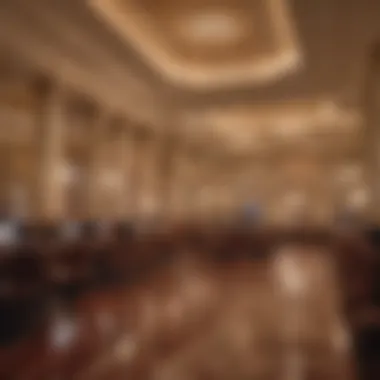 Elegant ambiance of the casino environment