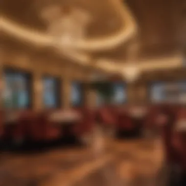 Elegant dining area within the casino, featuring upscale decor and dining options.