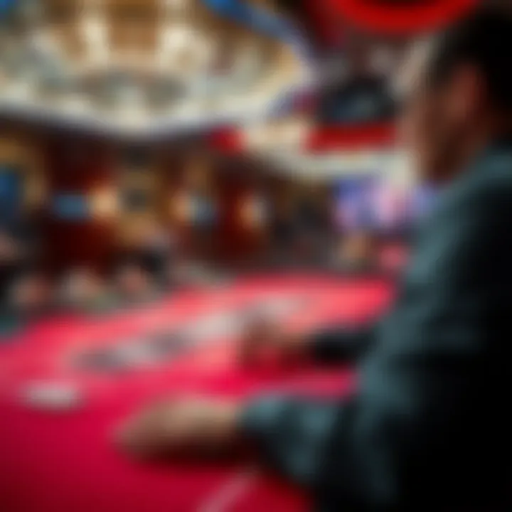 A futuristic representation of the evolution of online casinos and baccarat gaming.