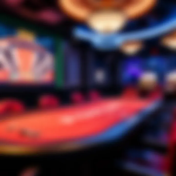 A vibrant online poker table setup