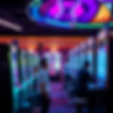 Players interacting with a range of Konami gaming machines, enjoying the immersive gaming experience.