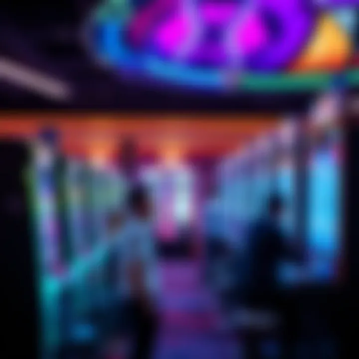 Players interacting with a range of Konami gaming machines, enjoying the immersive gaming experience.