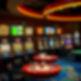 An array of online casino games including slots, poker, and table games